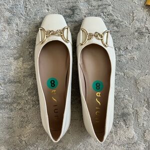 Unisa Women's White Flats